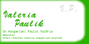 valeria paulik business card